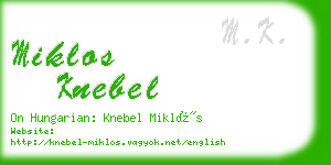 miklos knebel business card